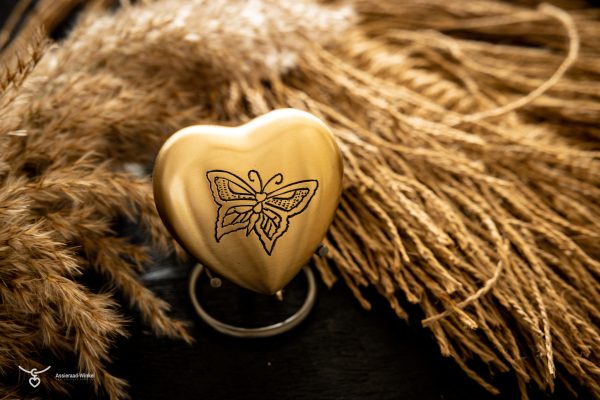 mini urn hart messing vlinder