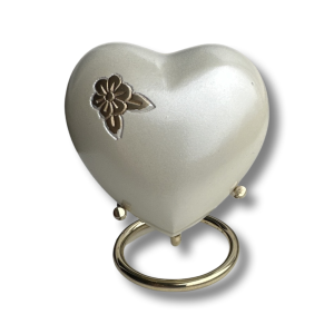 Mini urn hart parelmoer