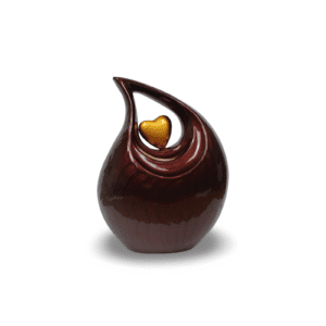 donker rode teardrop urn