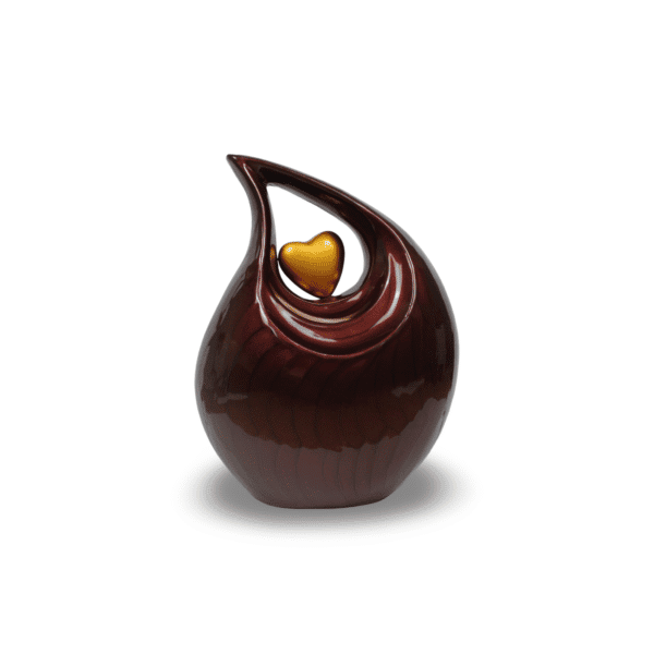 donker rode teardrop urn